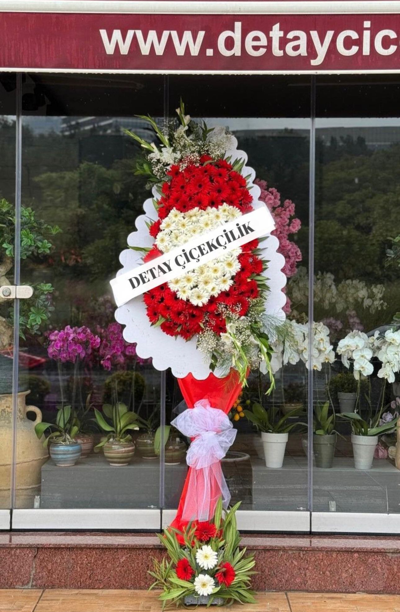 KIRMIZI BEYAZ DÜĞÜN AÇILIŞ ÇİÇEĞİ 
