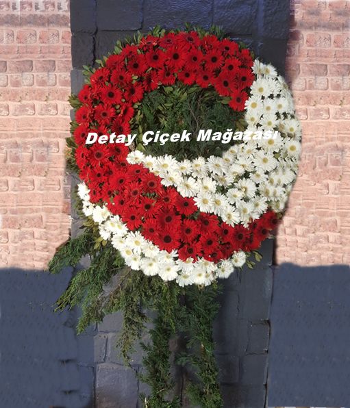 Kırmızı Beyaz Çelenk